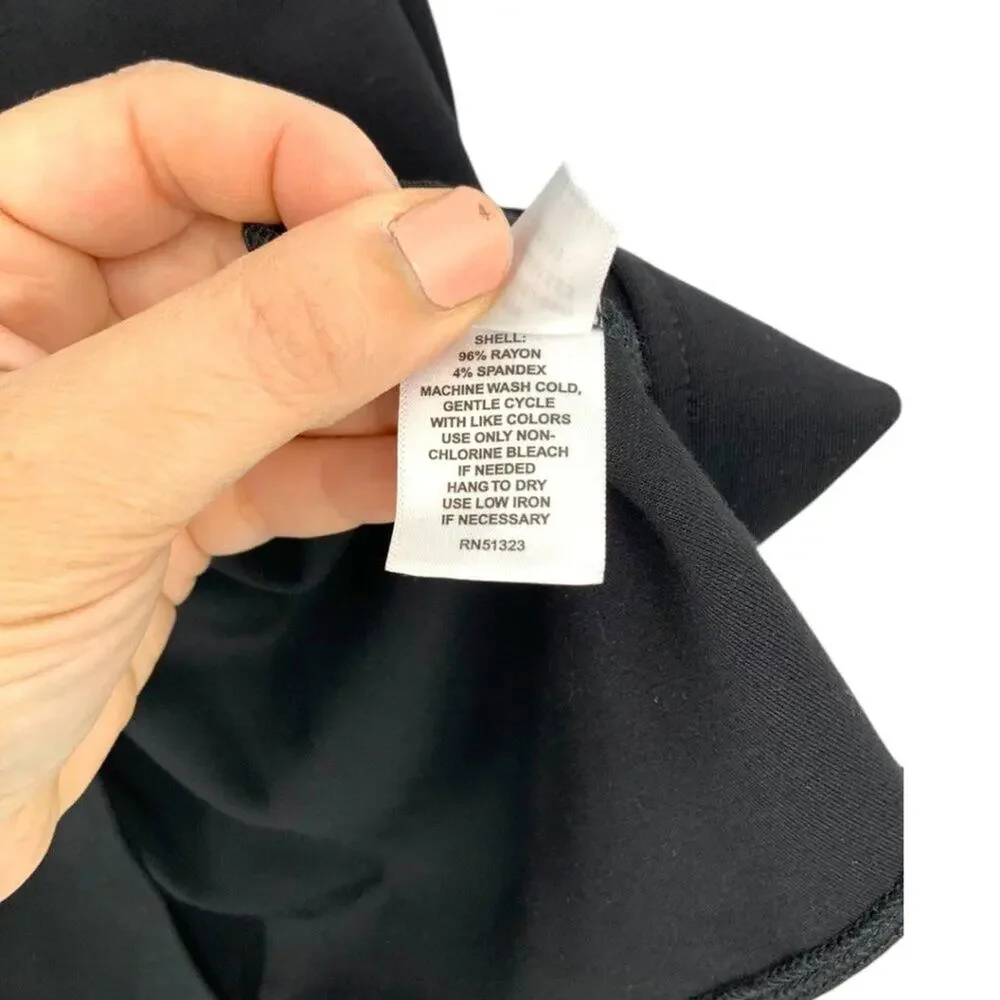 Halogen Ruched Jersey Midi Skirt Black Size XXS NWOT $34 MSRP